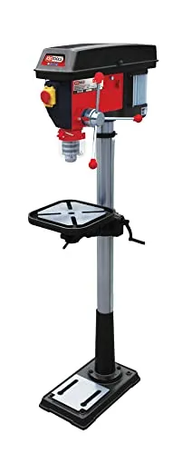KS Tools 500.8453 Bohrmaschine auf Säule, 750 W, Bohrfutter 20 mm, weiß