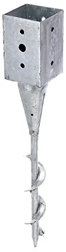 Alberts 208387 Einschraub-Bodenhülse für Vierkantholzpfosten