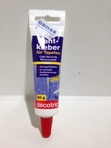 decotric Nahtkleber für Tapeten 001801001 - Klebstoff für Tapeten, ideal für Ausbesserungsarbeiten, sorgt für starke und dauerhafte Verbindungen bei Tapetennahtreparaturen.