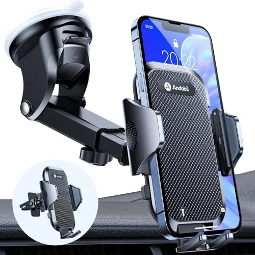 andobil Handyhalterung Auto [ 2026 Neueste Saugnapf ] 3 in 1 Saugnapf & Lüftung Halter Universale KFZ Autohalterung Zubehör für iPhone 16 Pro Max 17/16/15/14/13 Samsung Galaxy S25 Ultra/S24/S23 Usw