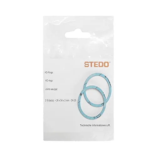 STEDO HD Pressdichtung für Einrohrgaszähler, 26 x 54 x 2 mm (VE 2 Stück), nach DIN DVGW 3535-6