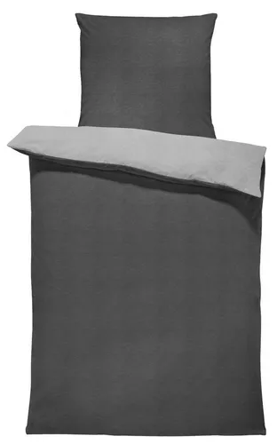 One Home Bettwäsche Melange, Jersey, 2-teilig - Bettwäsche-Sets aus 100% Baumwolle, kuschelig weich und hautsympathisch. Ideal für ein optimales Schlafklima, perfekt für alle Jahreszeiten und mit praktischem Premium Reißverschluss.