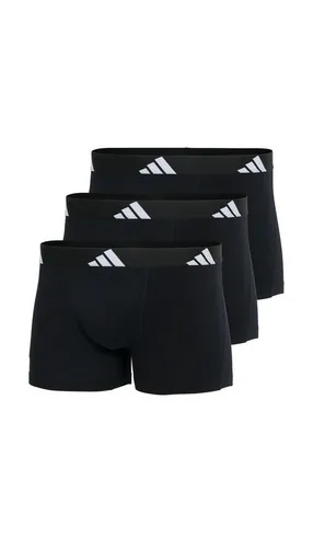 adidas Active Flex Cotton Unterhose Herren - 3er-Pack in Schwarz, Größe L - Kleidung: 3er-Pack Boxer in verschiedenen Designs aus innovativem Real Cool Cotton; schnelles Verdunsten von Feuchtigkeit und 4-Wege-Stretch für optimalen Tragekomfort.