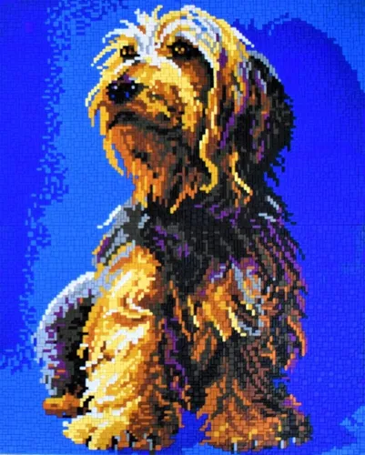 Stick it Steckpuzzle Rauhaardackel, 9000 Puzzleteile, Bildgröße: 66 x 53 cm