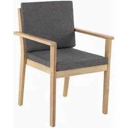 riess-ambiente Gartenstuhl aus Akazienholz, Grau/Braun, 60x84x60 cm - Wetterfester Gartenstuhl aus massivem Akazienholz, ideal für jeden Außenbereich und sorgt für ein einladendes Ambiente.