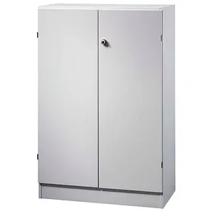 Hammerbacher Aktenschrank N-Serie, lichtgrau, abschließbar - Büromöbel mit 2 höhenverstellbaren Fachböden, ideal für die sichere Aufbewahrung von Unterlagen, inklusive 2 Schlüssel für optimale Sicherheit.