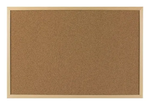 Stylex Pinnwand, 40 x 60 cm Kork / Holzrahmen inkl. einige Pinnadeln