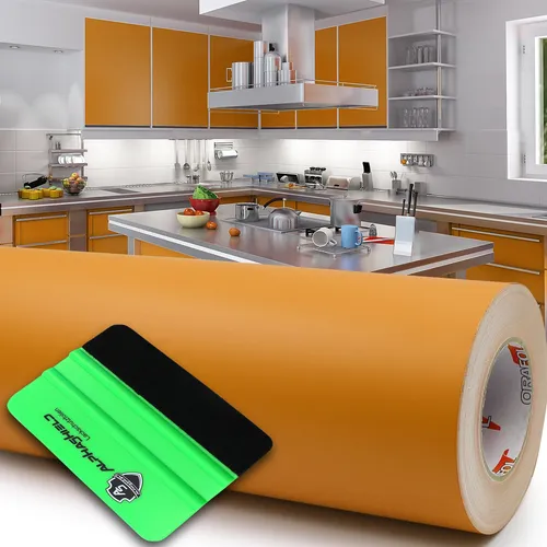 10m Oracal 631 Matt 817 Orangebraun 63cm Plotterfolie + Rakel Möbelfolie