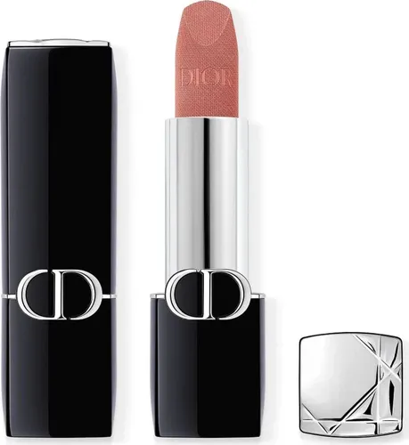 DIOR Rouge Dior Long Wear Velvet Lippenstift Nr. 100 - Nude Look - Lippenstift in modernem Design, nachfüllbar und mit 24 Stunden Komfort. Ideal für einen eleganten Nude Look und die perfekte Wahl für nachhaltige Schönheit.