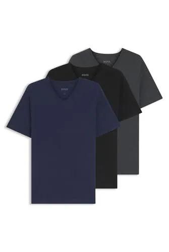 HUGO BOSS Herren T-Shirt Vn 3p Co T-Shirt, Hellblau, XL - T-Shirts im Dreier Pack, soft und atmungsaktiv, Regular Fit mit hochwertiger Verarbeitung und Logo Stickerei – ideal für lässige Looks.