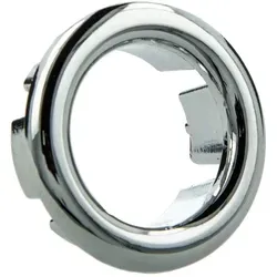 tecuro Überlaufblende Ø 28 mm - Hochglanzverchromte Abdeckung für Waschbecken - Elegante Abdeckung für Überlaufloch, kompatibel mit Ø 14 mm bis Ø 28 mm. Aus hochwertigem Kunststoff für langlebige Nutzung und ansprechendes Design.