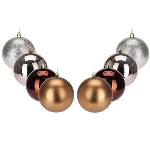 Weihnachtskugeln aus Kunststoff in orange von Annastore