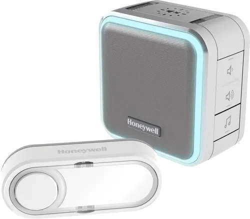 Honeywell Home Funk-Gong-Set DC515SG - Türglockensätze mit 9 Tönen, 84dB Lautstärke und bis zu 150 m Reichweite - ideal für zuverlässige Benachrichtigung in jedem Zuhause.