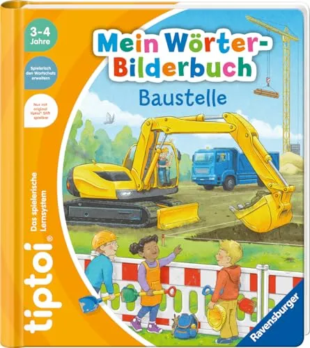 tiptoi® Mein Wörter-Bilderbuch Baustelle - Entdecken Sie die spannende Welt der Baustelle mit diesem interaktiven Bilderbuch für Kinder ab 3 Jahren. Spielerisches Lernen und Spaß garantiert!