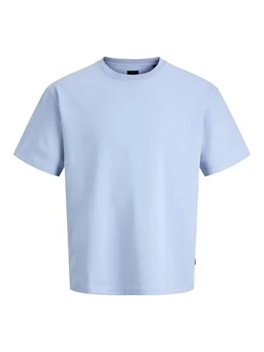 Jack & Jones Kurzarmshirt JPRBLAETHAN SS LOGO TEE SN - Modisches Kurzarmshirt in Chambray Blue, aus pflegeleichtem Materialmix für hohen Tragekomfort. Ideal für den Freizeitlook mit regular fit und Rundhalsausschnitt.