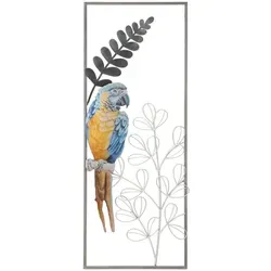 Produktbild Metall-Wanddeko in Blau, Gelb und Grau, 28.60x74.30x2.5 cm