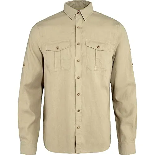 Fjällräven Herren Övik Travel Ls M Shirt in beige von Fjällräven