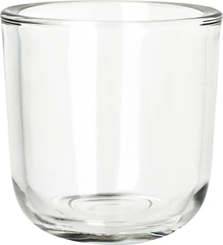 VBS Windlichtglas Klarglas 300ml 9cm hoch 8.9cm Durchmesser außen 7.5cm innen Ganzjährig geeignet für Teelicht oder Kerze