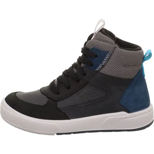Superfit Maverick grau/blau (2000) 34 - Hochgeschnittener Sneaker für Jungen, ideal für den Alltag. Mit wasserdichter Sympatex-Membran, warmem Fleecefutter und flexibler PU-Sohle für optimalen Komfort und Nachhaltigkeit.