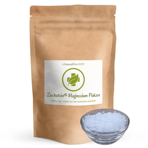 Original Zechstein Inside Magnesium Flakes, Flocken aus dem Zechsteinmeer 1 kg