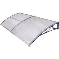 TRUTZHOLM Vordach - Pultvordach in Grau oder Weiß - Stylisches Haustürdach aus Aluminium, witterungsbeständig und in verschiedenen Größen erhältlich, ideal für den Schutz vor Regen und Schnee.