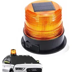 12V Solar-USB-LED-Warnleuchte mit Magnetfuß