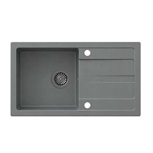 VBChome Granit Spüle 77 x 44 cm mit Abtropffläche