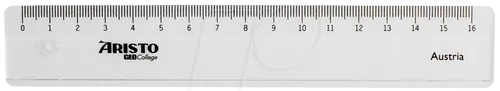 AR 23017 - Lineal, 17 cm, transparent, College