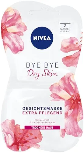 NIVEA BYE BYE Dry Skin Gesichtsmaske 15,0 ml - Hautpflegemittel (Cremes, Duschgel) - Intensive Feuchtigkeitspflege für trockene Haut, sorgt für ein weiches und geschmeidiges Hautgefühl.