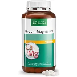 Calcium-Magnesium-Tabletten - 298 g - Nahrungsergänzungsmittel für starke Knochen und Muskeln. Enthält 120 mg Calcium, 50 mg Magnesium und 1,25 μg Vitamin D3 für optimale Nährstoffaufnahme und Wohlbefinden.