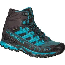 La Sportiva Ultra Raptor II Mid Woman GTX Carbon/Topaz (38,5) - Wanderschuhe für Fast Hiking, wasserdicht und atmungsaktiv mit Gore-Tex-Membrane. Optimaler Komfort durch spezielle Schnürsystem und Dämpfungseigenschaften.