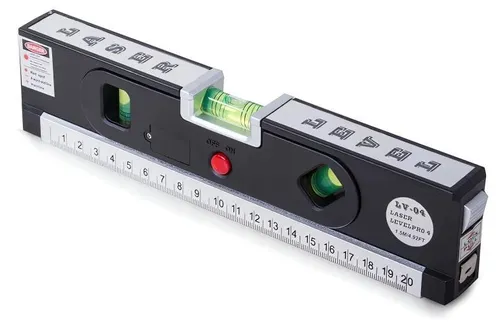 Verk LevelPro3 LV-04 Wasserwaage mit Laser, 1,4 m, schwarz
