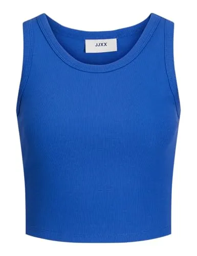 JACK & JONES Damen JXFALLON STR SL Rib TOP JRS NOOS Tanktop, Blue Iolite, L
