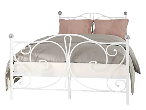 MIRJAN24 Metallbett Rolemi 160x200 cm - Schlafzimmer Doppelbett aus robuster Metallkonstruktion mit Lattenrost, ideal für modernen Wohnstil und optimalen Schlafkomfort.