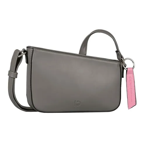 TOM TAILOR Denim Neona Damen Umhängetasche - Umhängetasche in Grau mit asymmetrischem Design, verstellbarem Schulterriemen und Reißverschlussfächern für stilvolle Ordnung.