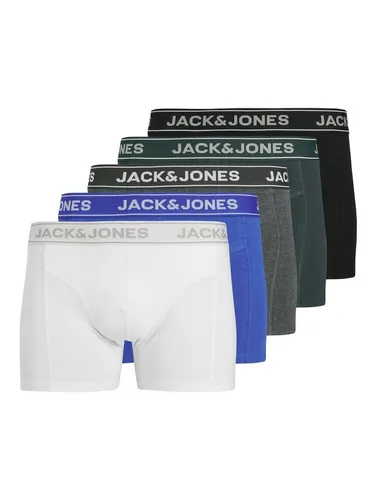 Jack & Jones Trunk JACBLACK – Formschlüssige Boxershorts mit elastischem Bund (Packung, 5-St) unifarben, casual, körpernah, Jersey