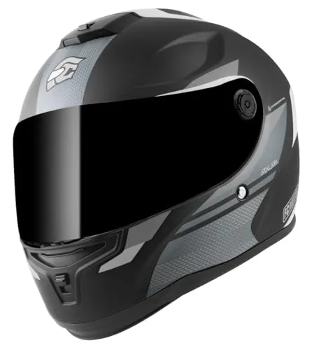 FC-Moto FF114B Zeron Helm XL, schwarz matt/grau/weiß - Motorradhelm mit ECE 22.06 Zertifizierung, optimaler Aerodynamik und herausnehmbaren Innenfutter für maximalen Komfort.