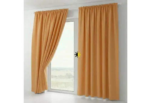 Beautex Verdunkelungsvorhang 2er Set in orange von Beautex