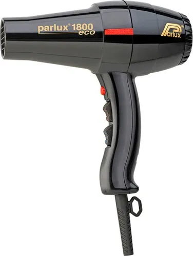 Parlux 1800 eco schwarz Haartrockner - Kraftvoller Haartrockner mit 1.420 W und 1.900 Stunden Betriebsdauer. Handlich, energieeffizient und ideal für schnelles Trocknen und Styling.