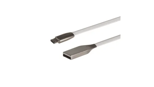 Kabel USB AM micro płaski nieplączący 1m biały MCTV-833W metal MCTV-833