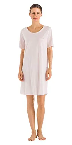 HANRO Damen Cotton Deluxe Nachthemd 90 cm, Rosa von HANRO
