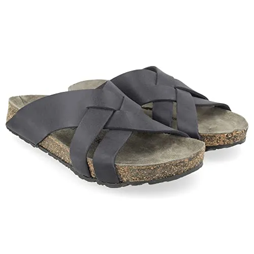 HAFLINGER Bio BO Pantolette Unisex Leder Graphit (2705), Gr 42