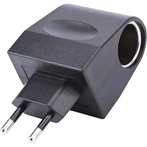 Casativo Spannungswandler, kompakt u. praktisch, 230V auf 12V, 1000mA / 12 Watt, schwarz, Kleinstgeräte mit bis zu 12 Watt und Zigarettenanzünder-Anschluss überall verwenden