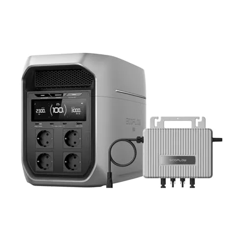 Ecoflow DELTA 3 Max tragbare Powerstation - Ladestationen mit 2 048 Wh, ultraschnelles Laden auf 80 % in nur 47 Minuten und erweiterbar auf 10 kWh, ideal für Camping und Heim-Backup.