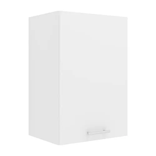 VCM Hängeschrank Esilo - Moderner Eckhängeschrank - Küchenschrank in Weiß mit pflegeleichter Oberfläche und robustem Montagematerial. Ideal für moderne Küchen mit schlichter Eleganz und praktischer Glastür.