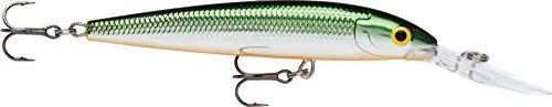 Rapala - Husky Jerk Angelköder - Widerstandsfähiges Angelzubehör - Süßwasser Spinnköder - Lauftiefe 2.1-4.8m - Fischköder 10cm, 11g - Hergestellt in Estland - Tennessee Shad