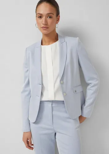 s.Oliver Jackenblazer Indoor-Jacke Verkürzter Slim-Fit-Blazer mit Struktur