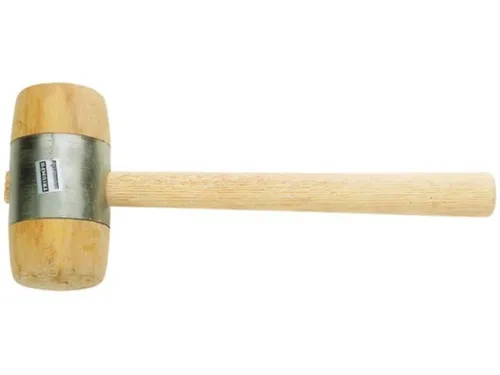 PROMAT Holzhammer 80 mm - 840 g aus Weißbuche - Hämmer aus hochwertigem Weißbuchenholz mit Metallmantel und ovalem Eschenholzstiel, ideal für präzise Holzarbeiten. Hochwertige Verarbeitung für Langlebigkeit.