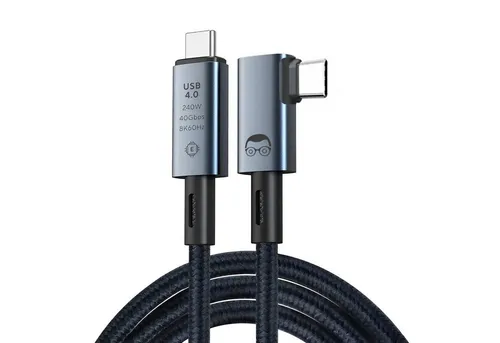 nerdig 90 Grad - Thunderbolt 4 - 240W - Dockingstation Thunderbolt-Kabel, (50 cm)