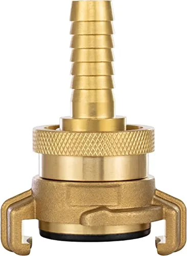 Poppstar Messing Saug- und Hochdruckkupplung (Kupplung 1/2 Zoll Schlauchtülle) mit Dichtung und Kontermutter, für 13mm Schlauch-Innendurchmesser